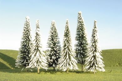 BAC32202  8 - 10" Pine Trees w/Snow - 3 Pack