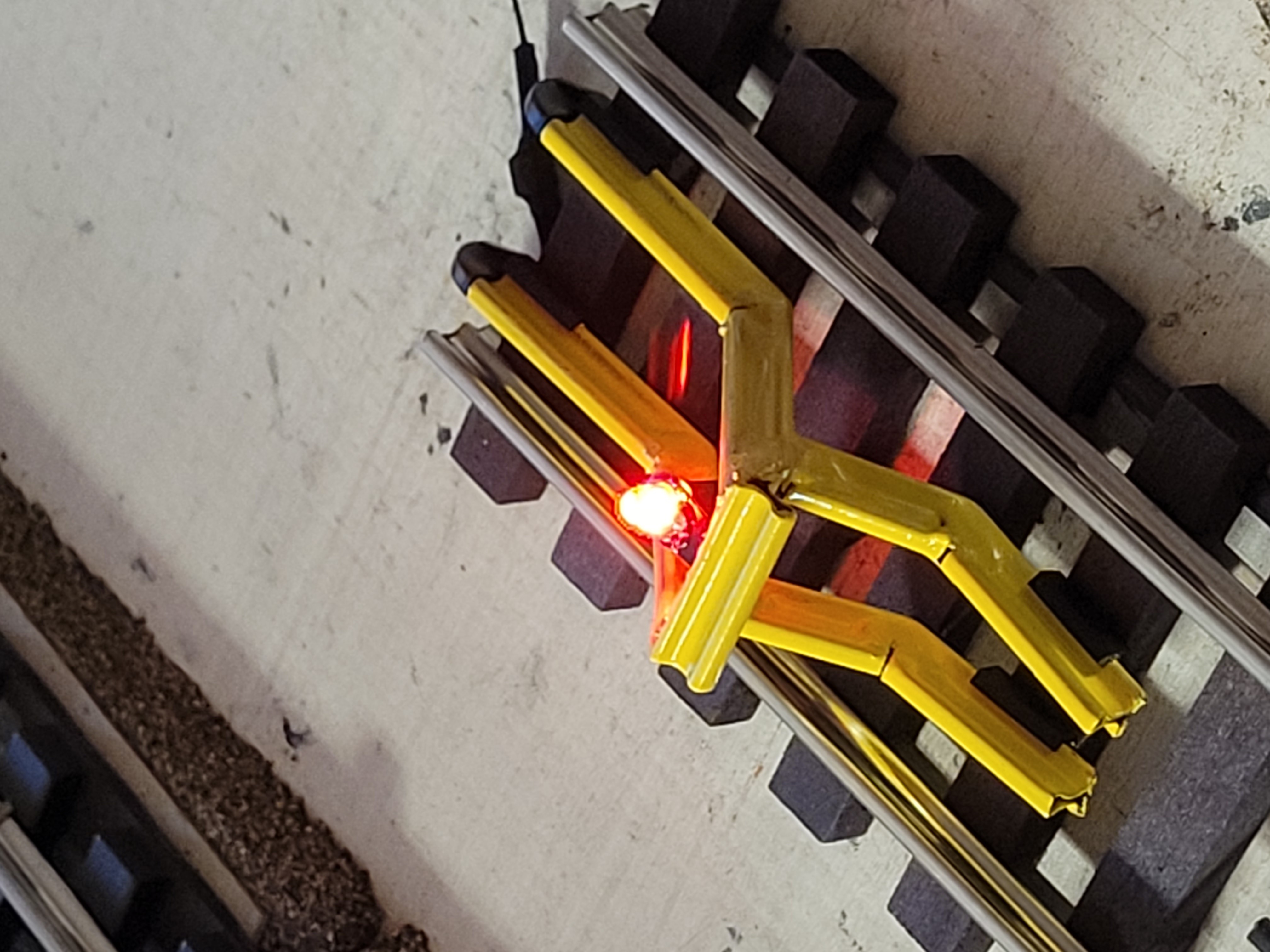 400-SY  Lighted Track End Bumper - Safety Yellow