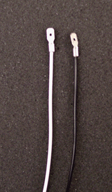 931B/W-12  8" Pigtail, 16 AWG, 6 white and 6 black w/ male spade