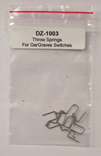 DZ-1003  Throw Springs for GarGraves Switches w/DZ-1000 Switch Machines- Pkg. 5