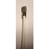 931W-24  8" Pigtail, 16 AWG, White with male spade-Package 24